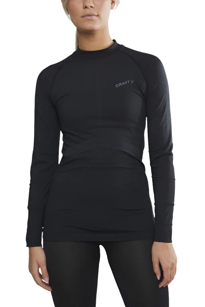 Craft Women's Active Intensity Crewneck Baselayer - Black/Asphalt (1907937-999995) 4 Craft Women's Active Intensity Crewneck Baselayer - Black/Asphalt (1907937-999995) - Image 2