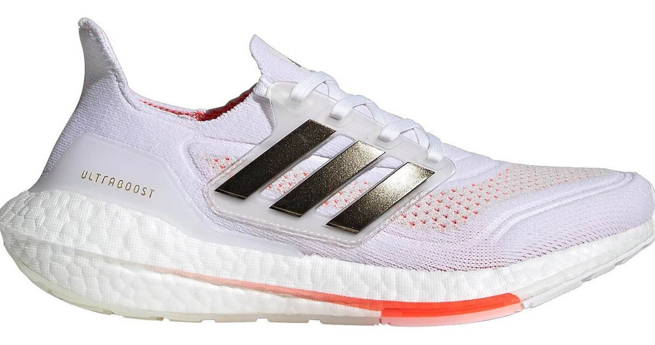 Adidas Women's UltraBoost 21 - White/Black/Solar Red (S23840) 3 Adidas Women's UltraBoost 21 - White/Black/Solar Red (S23840)