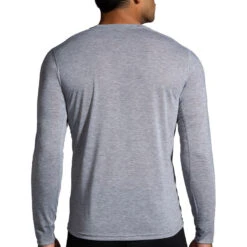 Brooks Men's Run Merry Distance Longsleeve - Heather Ash/Run Merry (211404047) -Run Gear Shop 211404 047 MB Run Merry Distance Graphic LS