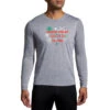 Brooks Men's Run Merry Distance Longsleeve - Heather Ash/Run Merry (211404047) -Run Gear Shop 211404 047 MF Run Merry Distance Graphic LS