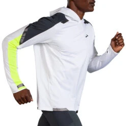 Brooks Men's Run Visible Thermal Hoodie - White/Asphalt/Nightlife (211411134) 10 Brooks Men's Run Visible Thermal Hoodie - White/Asphalt/Nightlife (211411134) -Run Gear Shop 211411 134 MV Run Visible Thermal Hoodie
