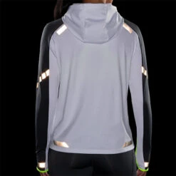 Brooks Women's Run Visible Thermal Hoodie - White/Asphalt/Nightlife (221559134) -Run Gear Shop 221559 134 D4 Run Visible Thermal Hoodie