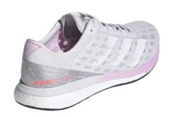 Adidas Women's Adizero Boston 9 - Dash Grey/Footwear White/Clear Lilac (FW2213) -Run Gear Shop FW2213 FTW photo back lateral top transparent