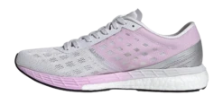 Adidas Women's Adizero Boston 9 - Dash Grey/Footwear White/Clear Lilac (FW2213) -Run Gear Shop FW2213 FTW photo side medial center transparent
