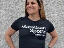 Marathon Sports Women's Logo Tee - Heathered Black (W LOGO TEE 1)