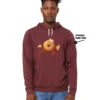 Unisex Running Cider Donut Hoodie -Run Gear Shop MaroonHoodieDonutRun
