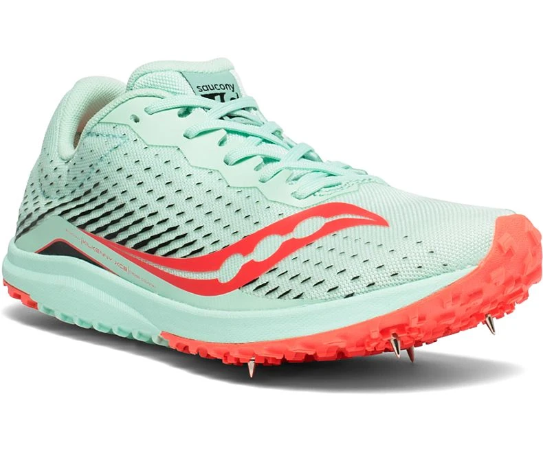 Saucony Women's Kilkenny XC 8 Spike - Mint/ViZi Coral (S19068-1) 4 Saucony Women's Kilkenny XC 8 Spike - Mint/ViZi Coral (S19068-1) - Image 2