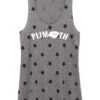 Women's Plimoth Racerback Stars And Stripes Tank - Gray (PLI-AA1927P-EGS) -Run Gear Shop aa1927p dr z FF