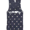 Women's Plimoth Racerback Stars And Stripes Tank - Navy Blue ( PLI-AA1927P-S) -Run Gear Shop aa1927p gy z FF