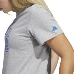 Adidas Women's Boston Marathon® Logo Tee -Run Gear Shop adidas boston marathon logo tee grey 11