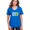 Women's RUN BOS Performance Short Sleeve Tee (TS-RUNBOS-CE111W) -Run Gear Shop ce111w 3s z