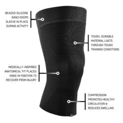 CEP Mid Support Knee Sleeve -Run Gear Shop cep mid knee sleeve black 3