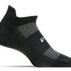 Feetures! High Performance Ultra Light No-Show Tab Running Socks - Black (FA5501) -Run Gear Shop hp ul tab black sock on foot form 2
