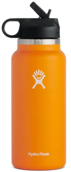 Hydro Flask 32oz Wide Mouth W/ Straw Lid Bottles (W32BSW) -Run Gear Shop w32bsw clementine